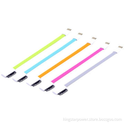 Data Cable for iPad 2/3/iPhone 3/3G/4/4S/iPod Touch 3rd*4th/Nano 5, 30-pin, USB & Magnetic Bracelet